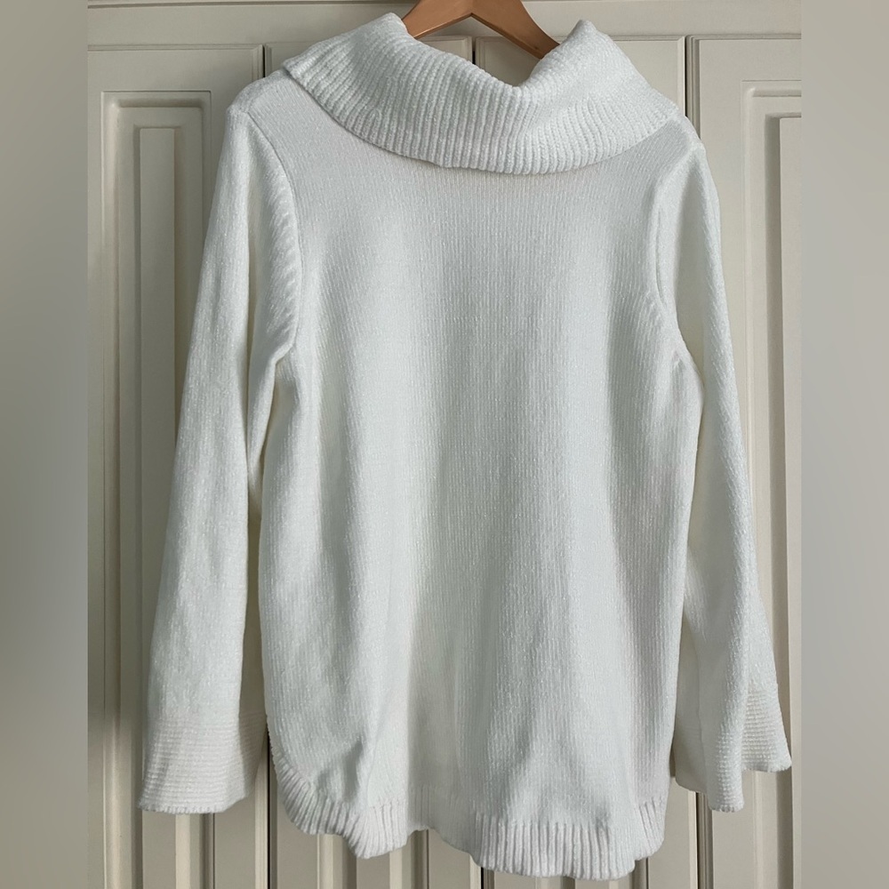 Soft Surroundings‎ Ivory PXL Knit Chunky Turtleneck Sweater - Picture 4 of 7